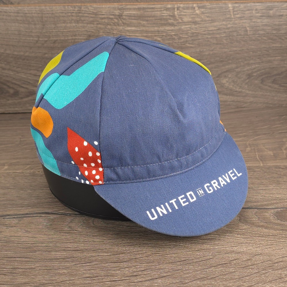 Shimano Gravel Cycling Hat Mens OS Blue Graphic Made In Italy Gorpcore Outdoors